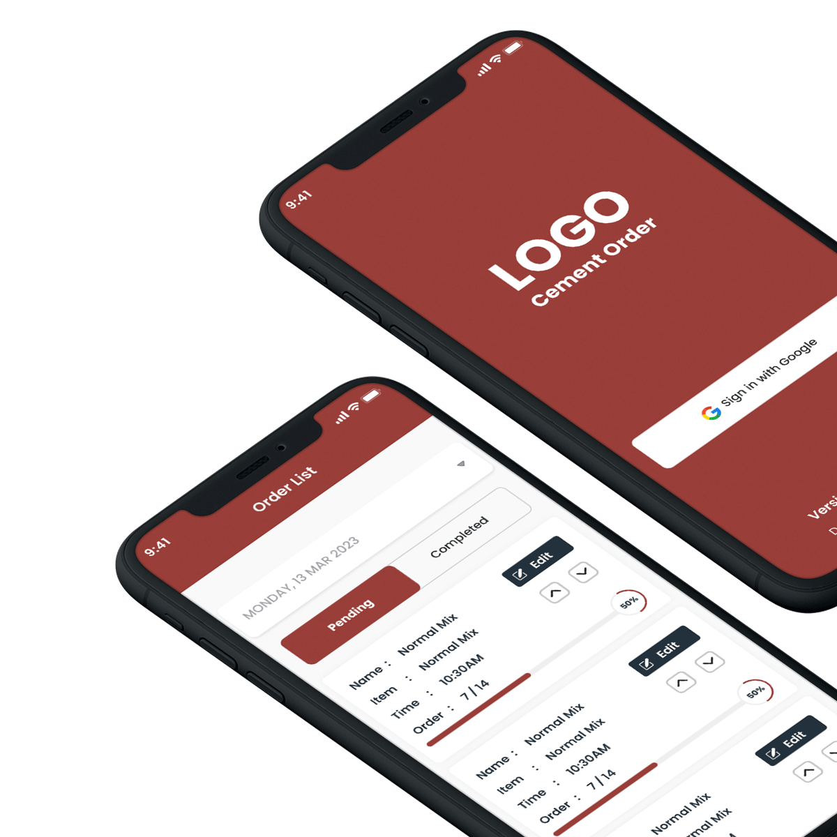 app interface mockup