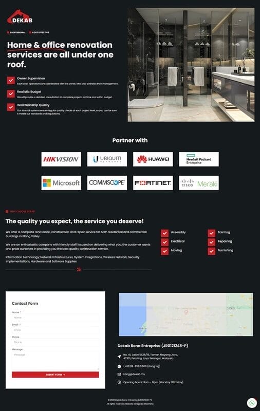 dekab landing page