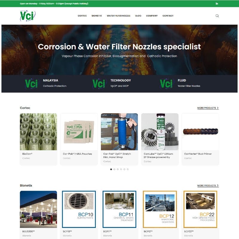 vci malaysia website redesign